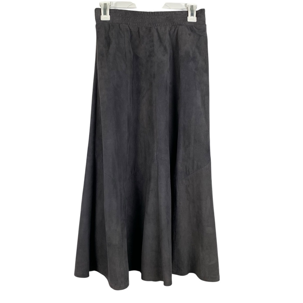 Vintage 1980s Overland Sheepskin Co. Taos, New Mexico Gray Midi Skirt